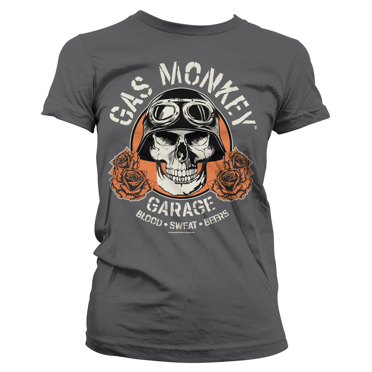 Gas Monkey Garage Baseball Shirt Skull Logo new Official Mens 3/4 Sleeve