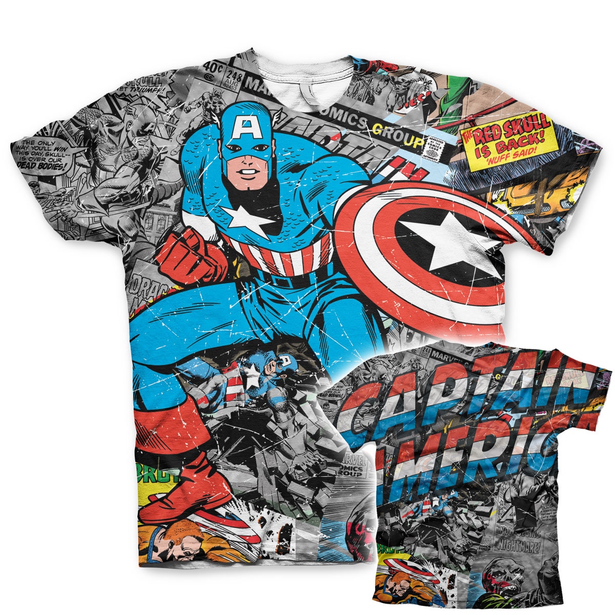 Captain America Comic Allover T-Shirt