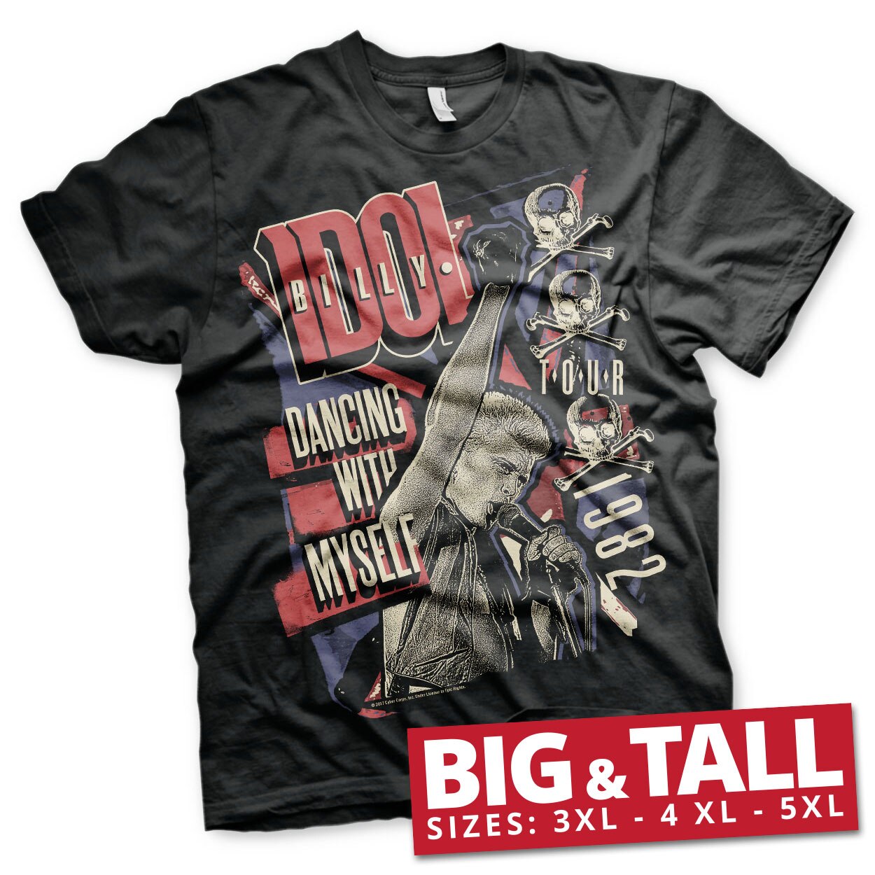 Billy Idol - Dancing With Myself Tour Big & Tall T-Shirt