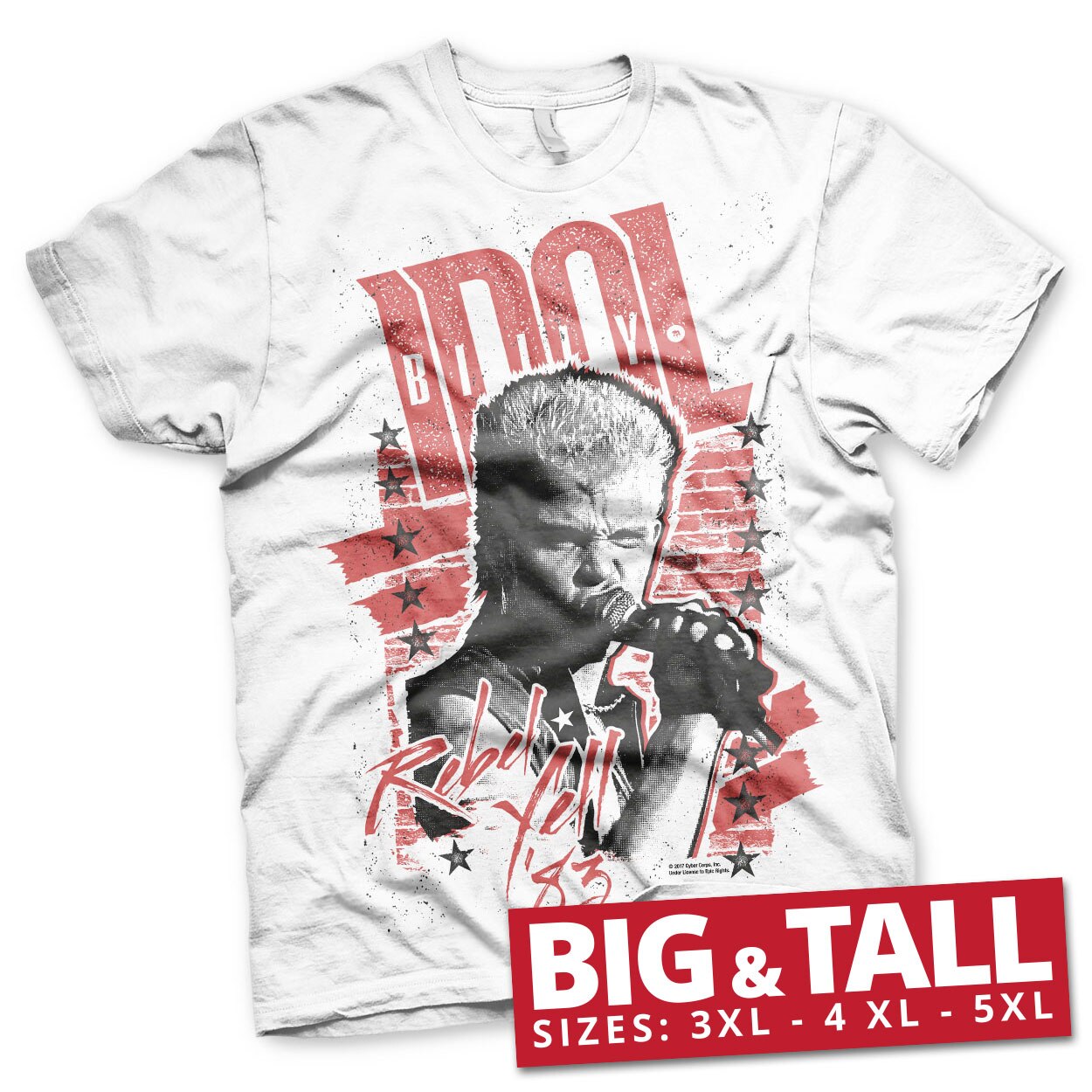 Billy Idol - Rebel Yell '83 Big & Tall T-Shirt