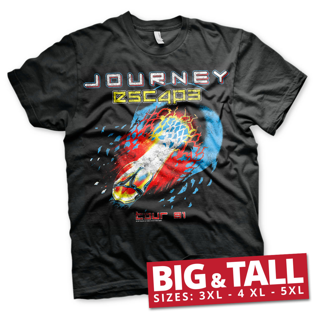 Journey Escape Tour -81 Big & Tall T-Shirt