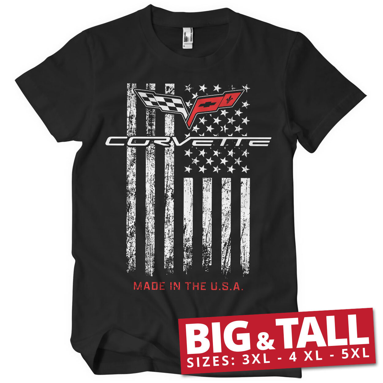 Corvette - Made In The USA Big & Tall T-Shirt