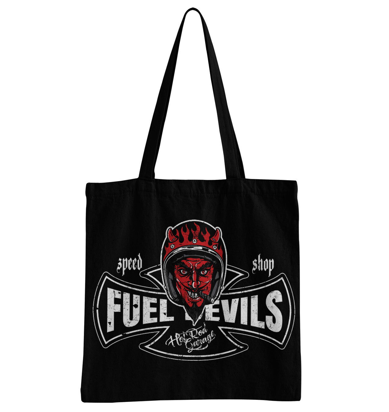 Smiling Devil Speed Shop Tote Bag