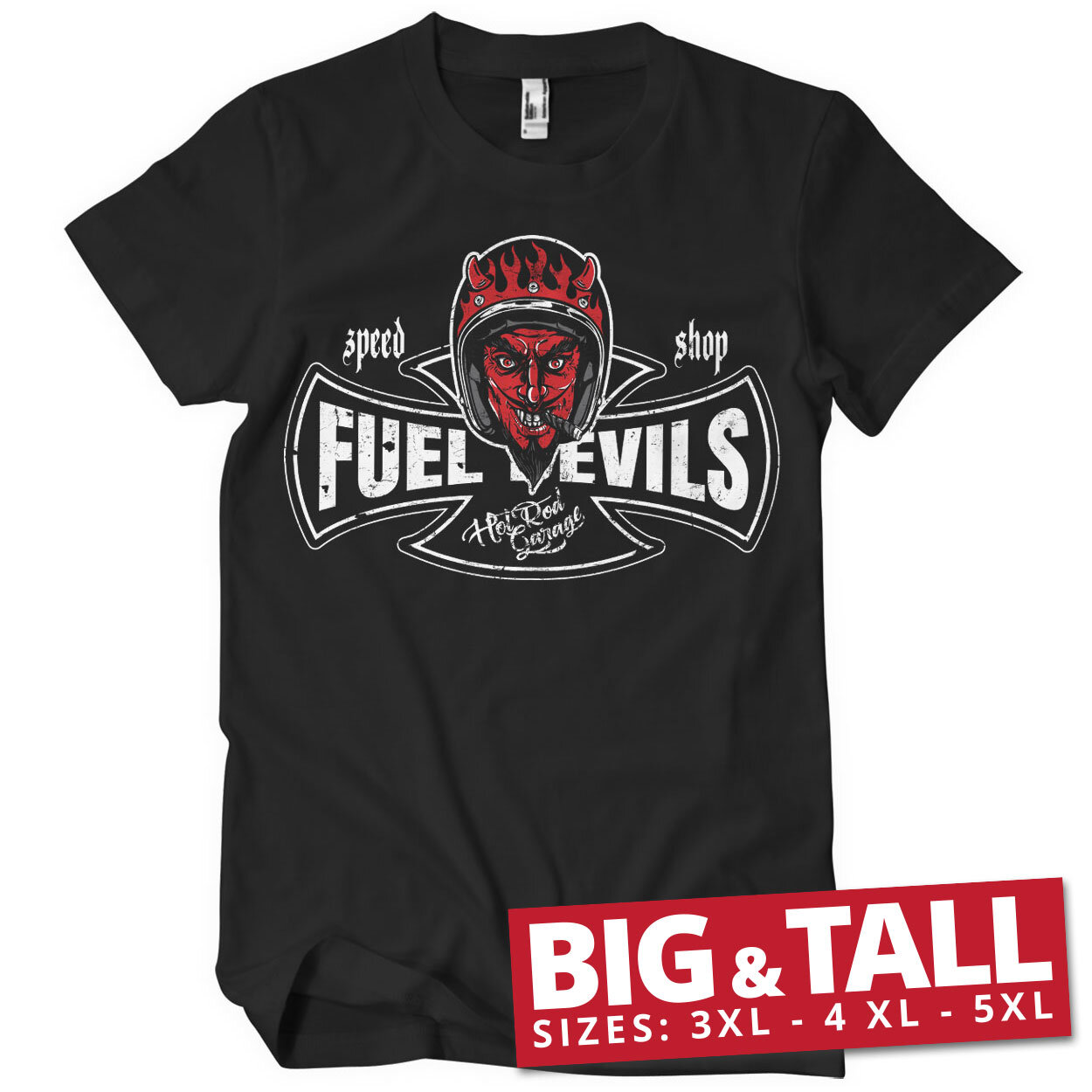Smiling Devil Speed Shop Big & Tall T-Shirt