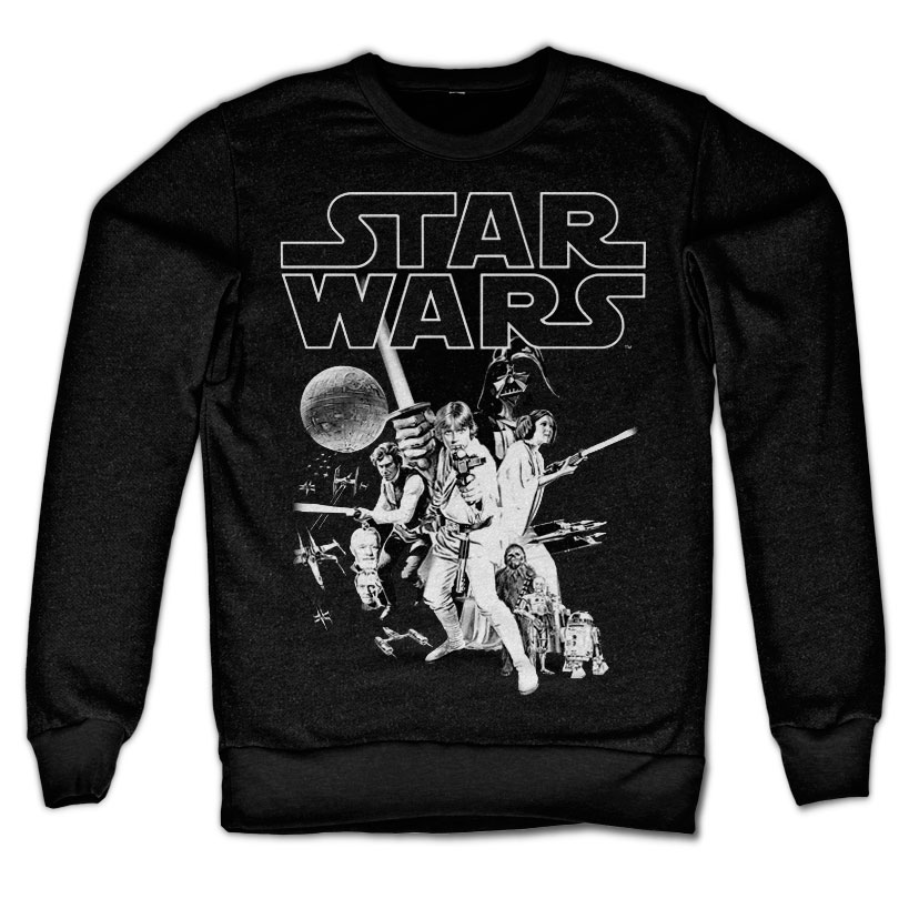 S-XL Krieg der Sterne Damen T-Shirt Schwarz Star Wars Classic Poster 