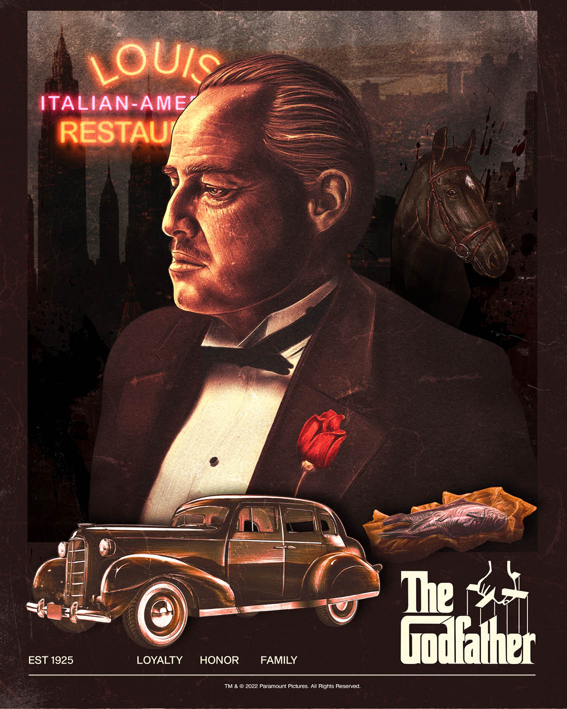 Retro Godfather Poster