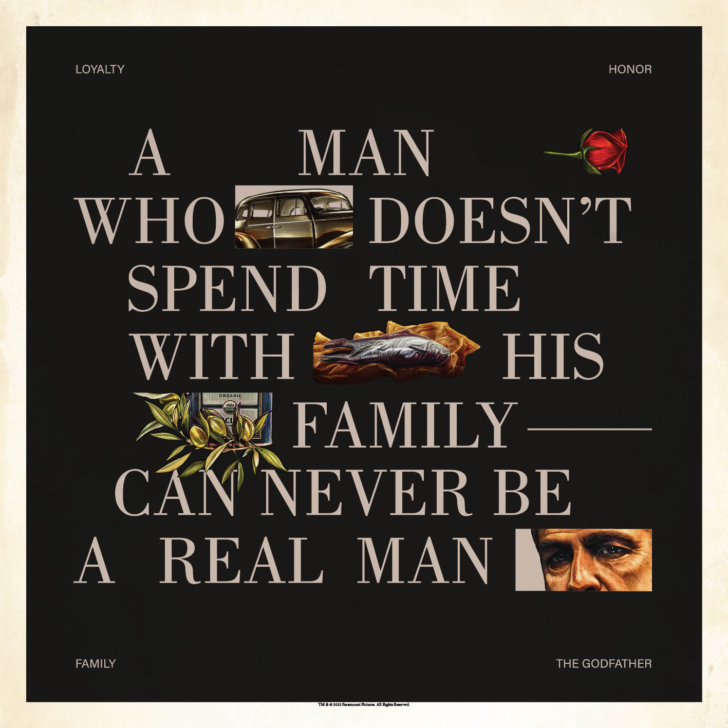 The Godfather - Real Man Poster