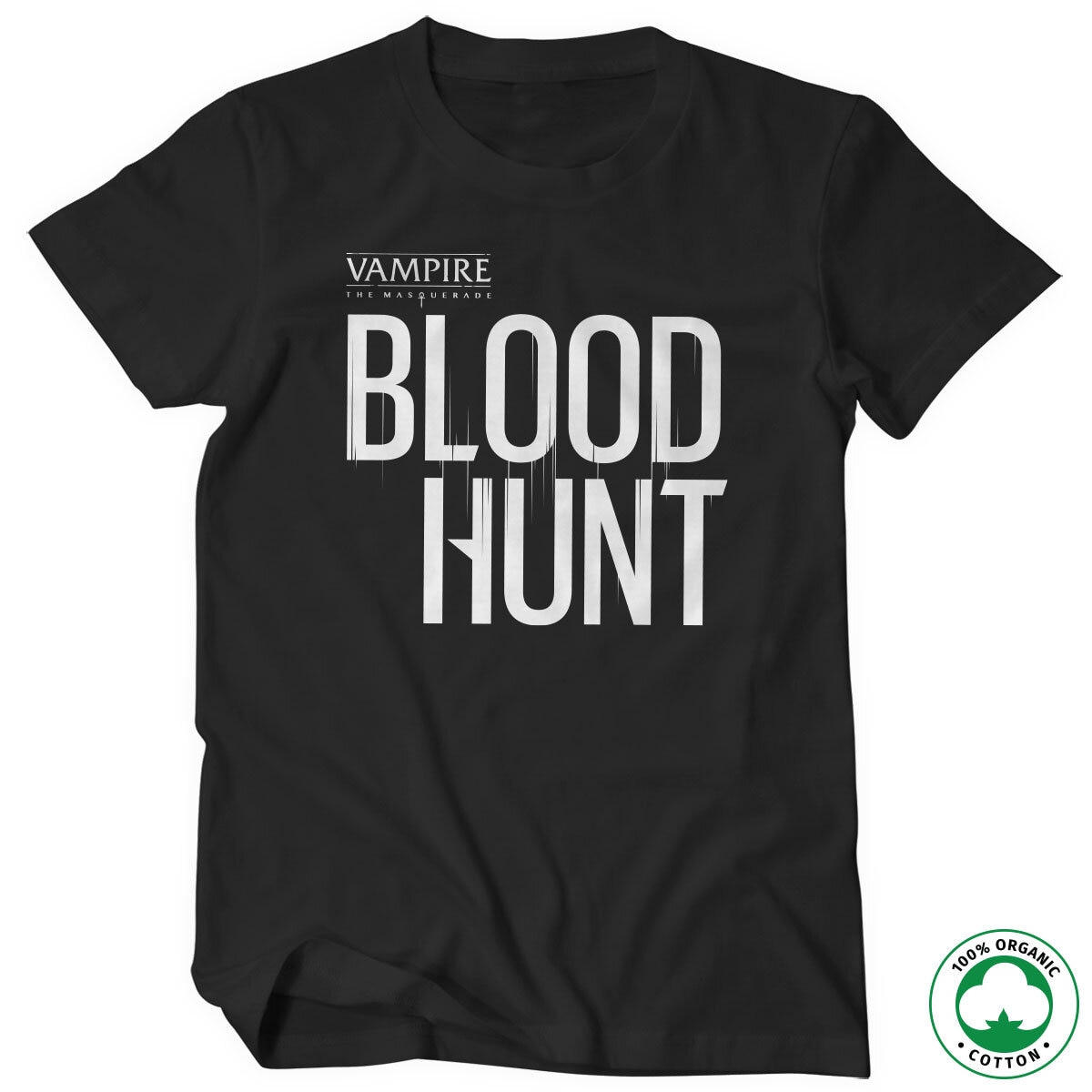 Bloodhunt Logo White on Black Organic T-Shirt