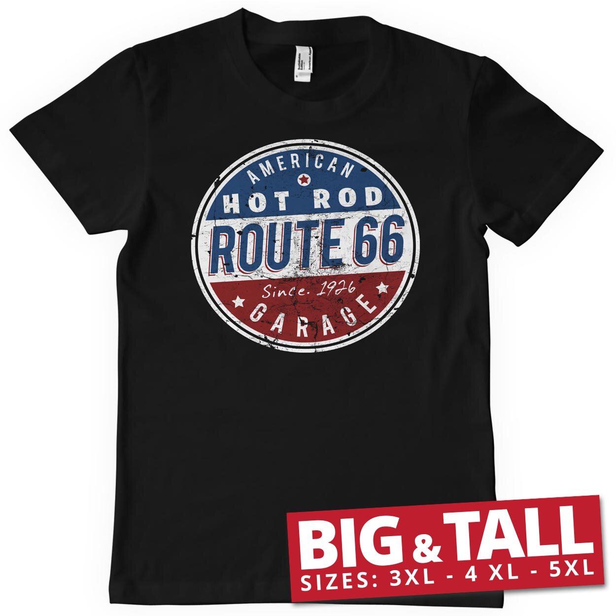 Route 66 - Hot Rod Garage Big & Tall T-Shirt