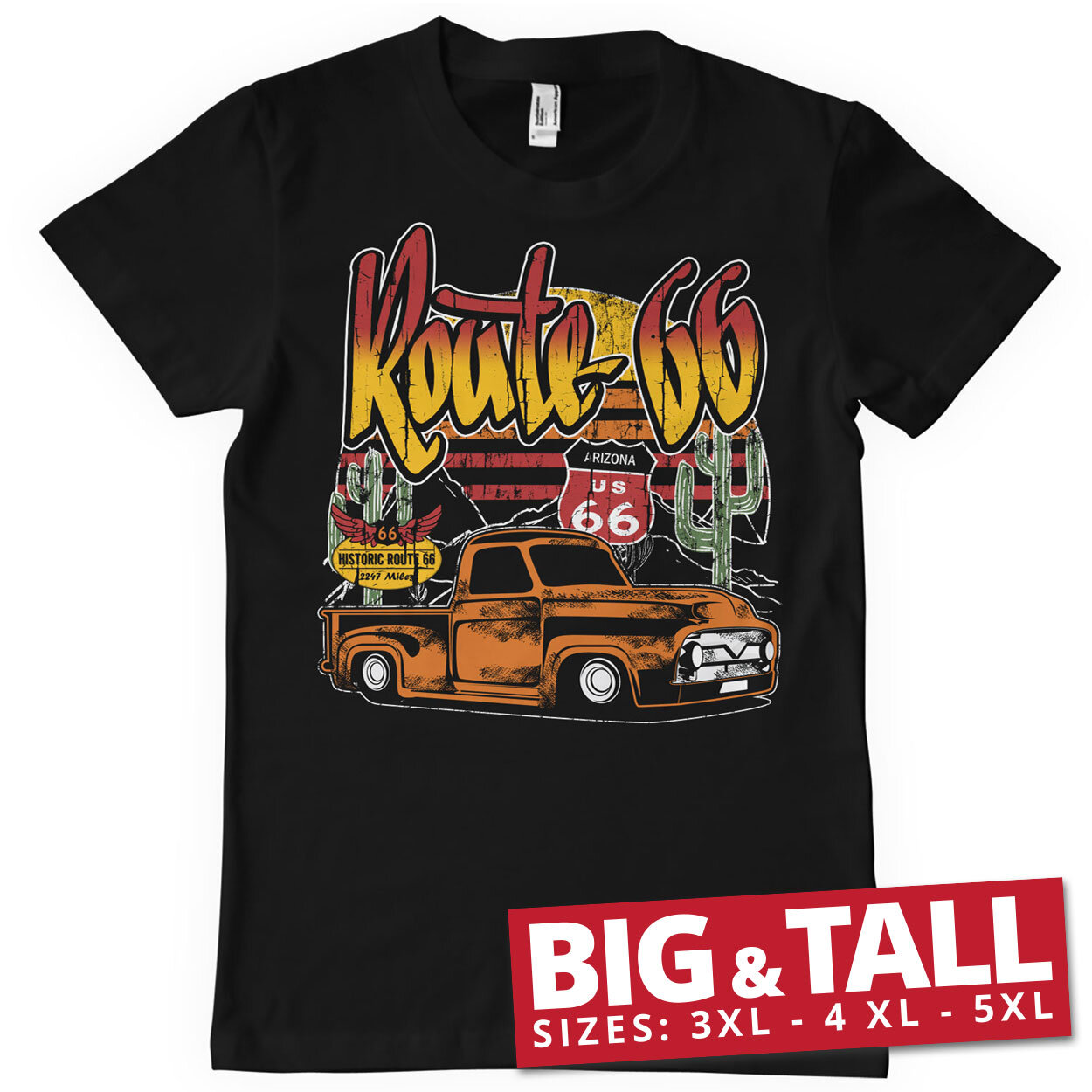 Route 66 - Arizona Pick-Up Big & Tall T-Shirt