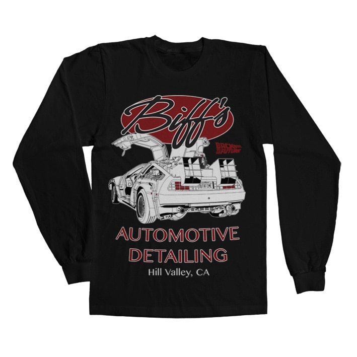 Back to the Future Officially Licensed Biff's Automotive Detailing Sweatshirt Black 