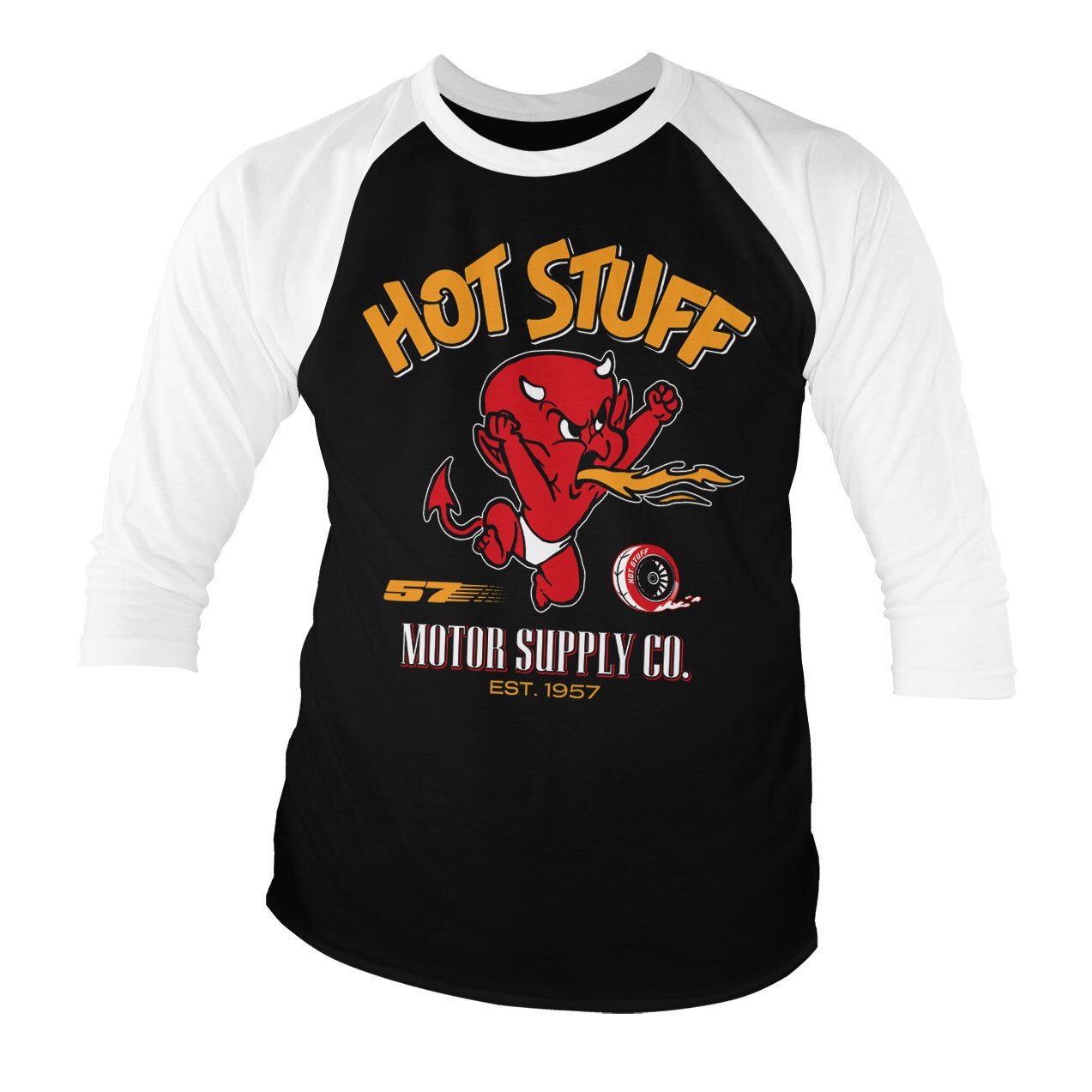 Hot Stuff - Motor Supply Co Baseball 3/4 Sleeve Tee