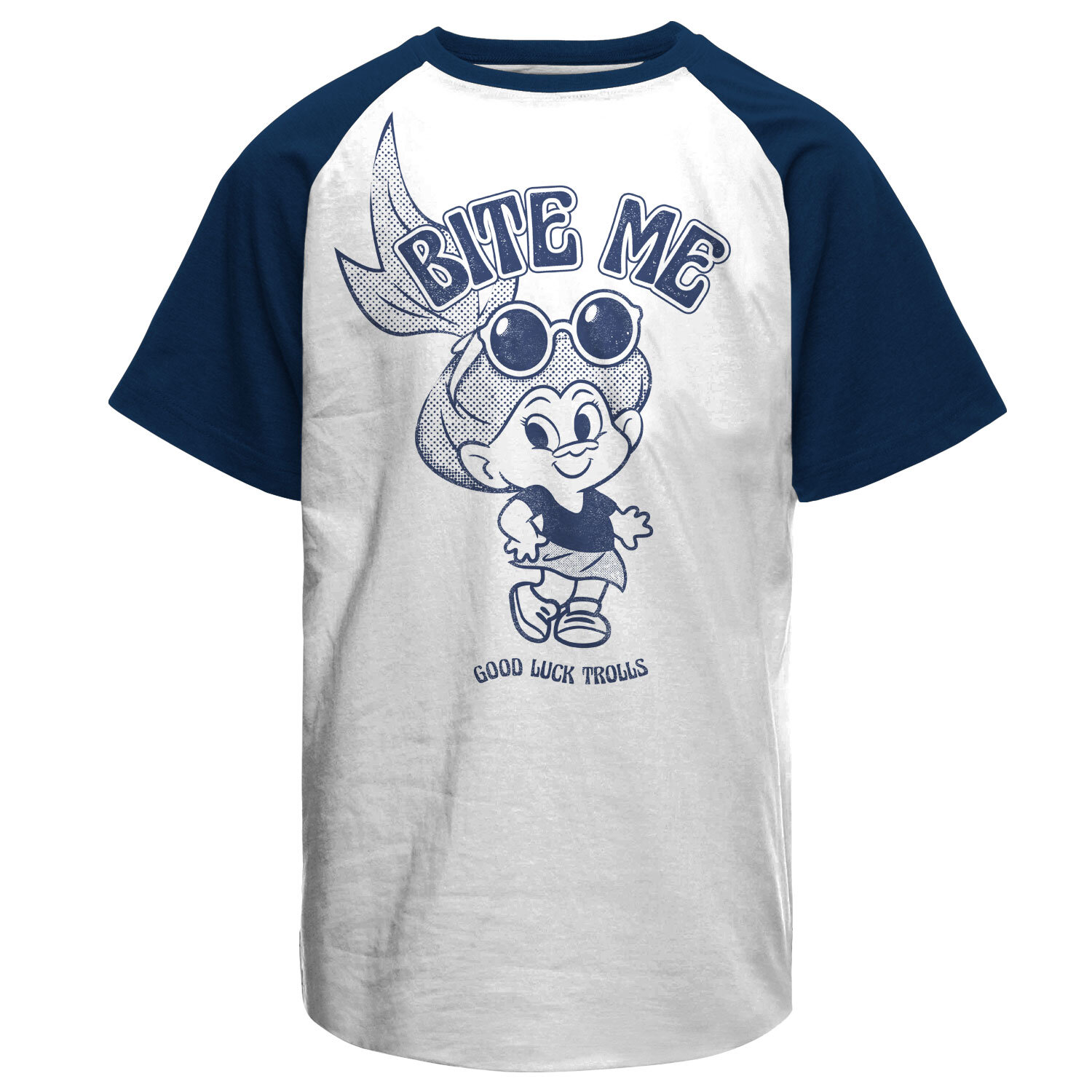 Good Luck Trolls - Bite Me Baseball T-Shirt