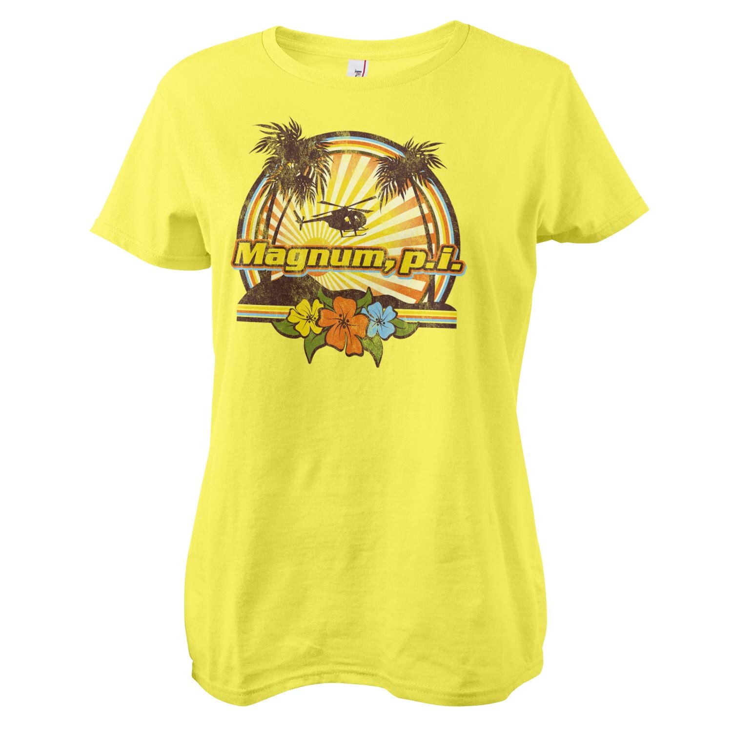 Magnum P.I. - Tropical Vibes Girly Tee