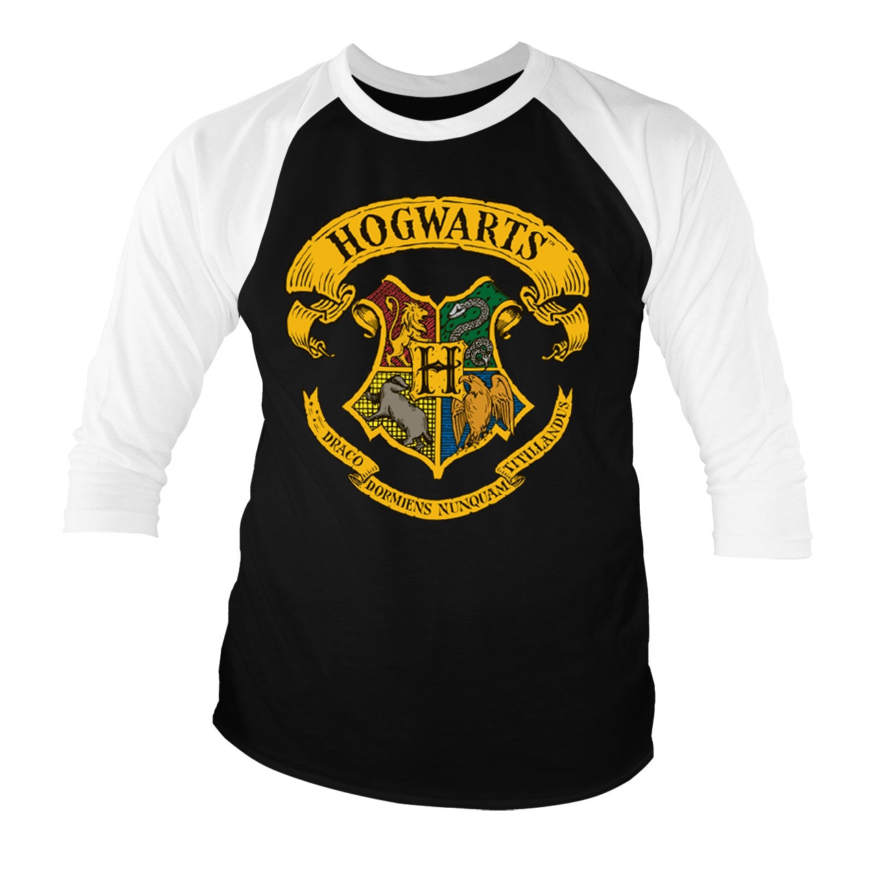 Harry Potter Hogwarts Crest garçons à manches courtes raglanOfficial Merchandise 