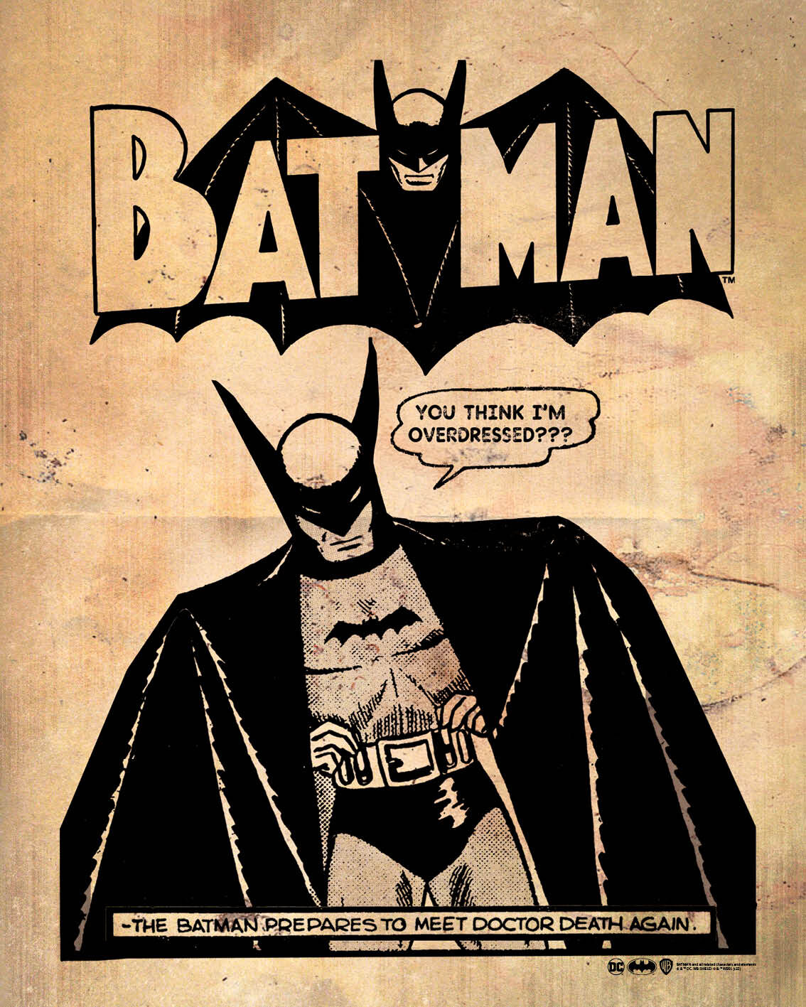 Batman Overdressed Vintage Poster