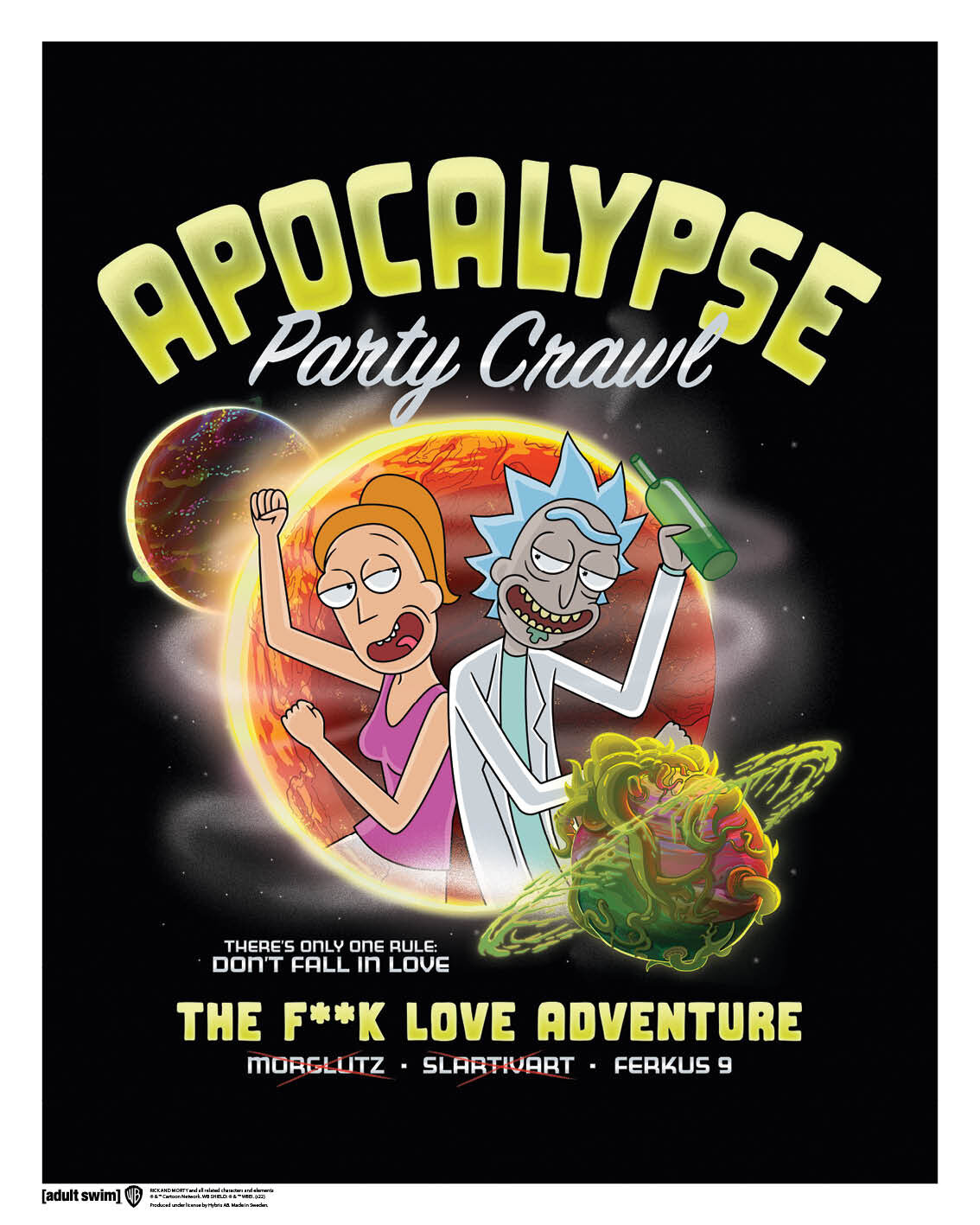 Rick and Morty - Apocalypse Party Crawl Poster