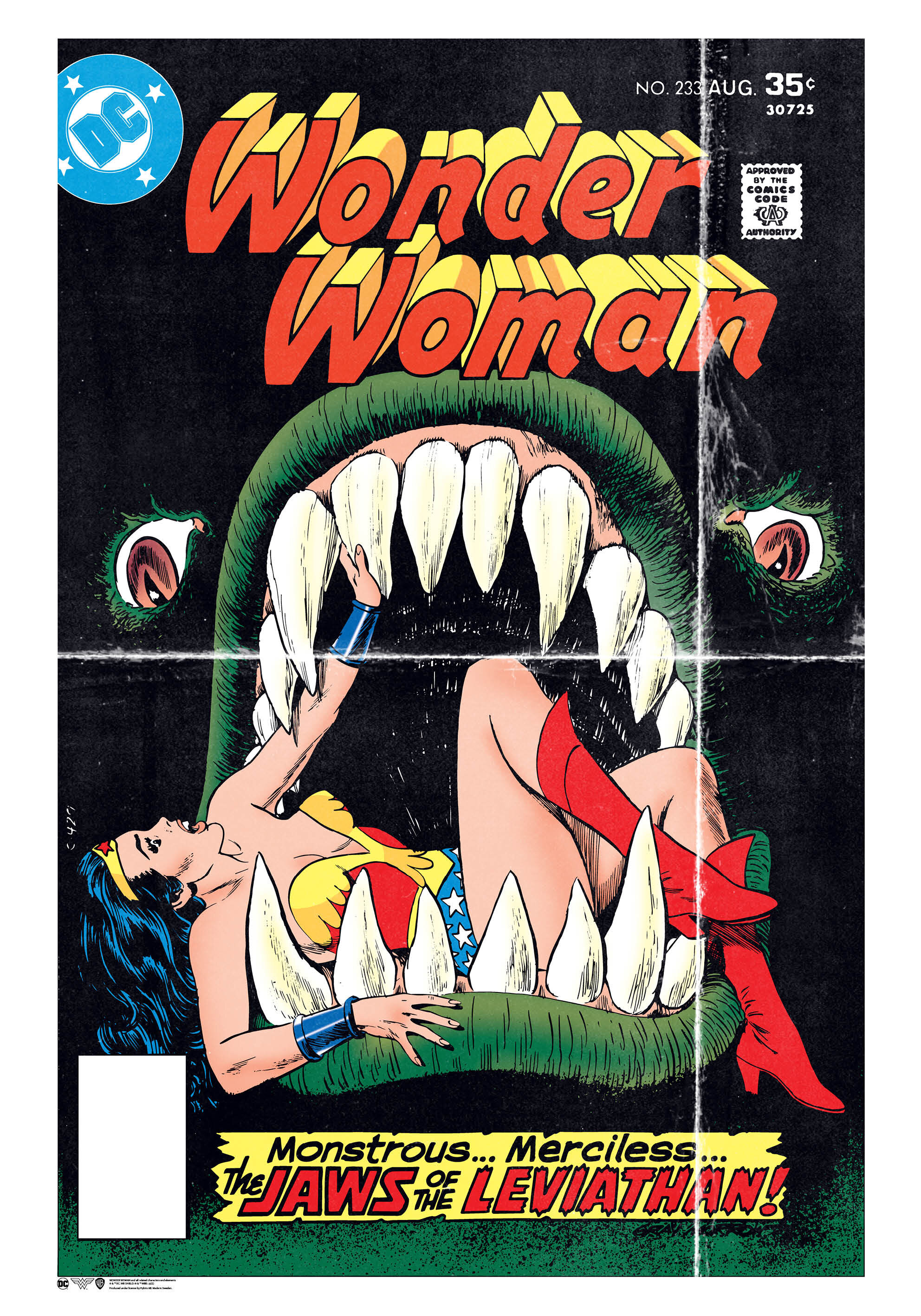 Wonder Woman Vintage Comic Book Cover Poster