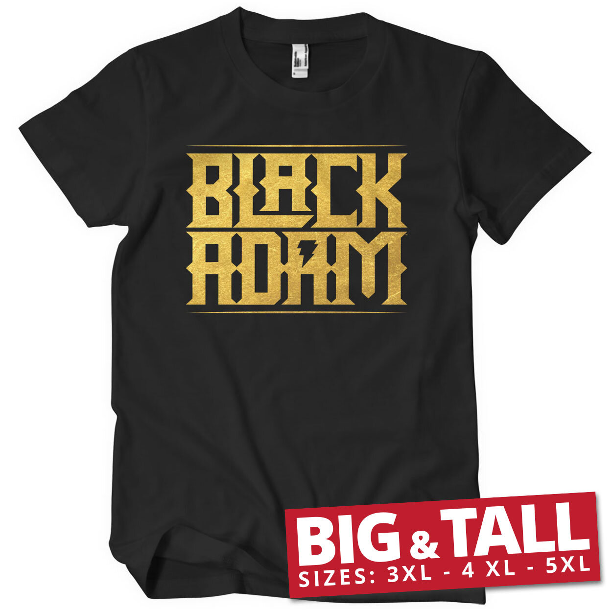 Black Adam Gold Logo Big & Tall T-Shirt